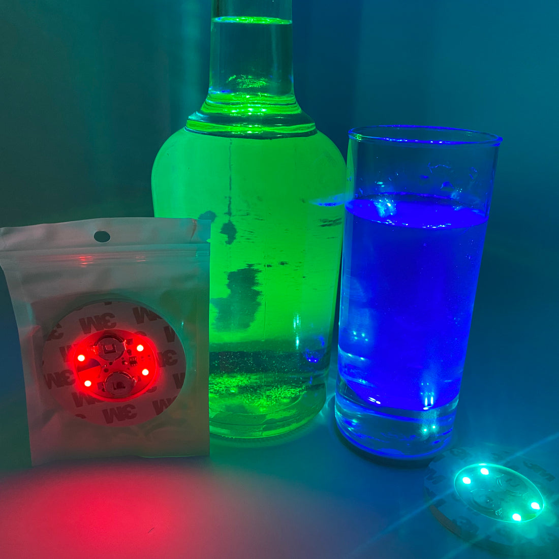 Sticker Led Para Botellas Y Vasos